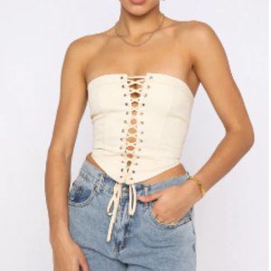 First Take Strapless Corset Beige